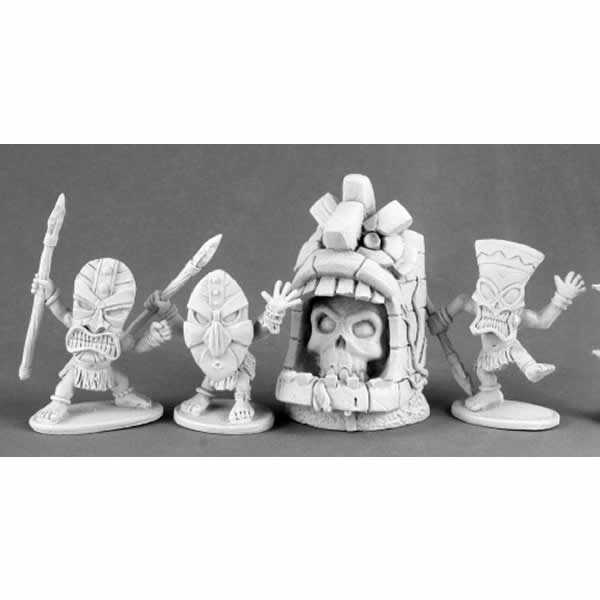RPR03497 Evil Shrine and Pygmy Savages Miniature 25mm Heroic Scale Main Image