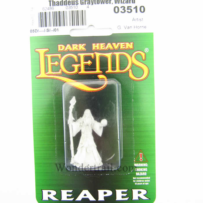 RPR03510 Thaddeus Graytower Wizard Miniature 25mm Heroic Scale 2nd Image