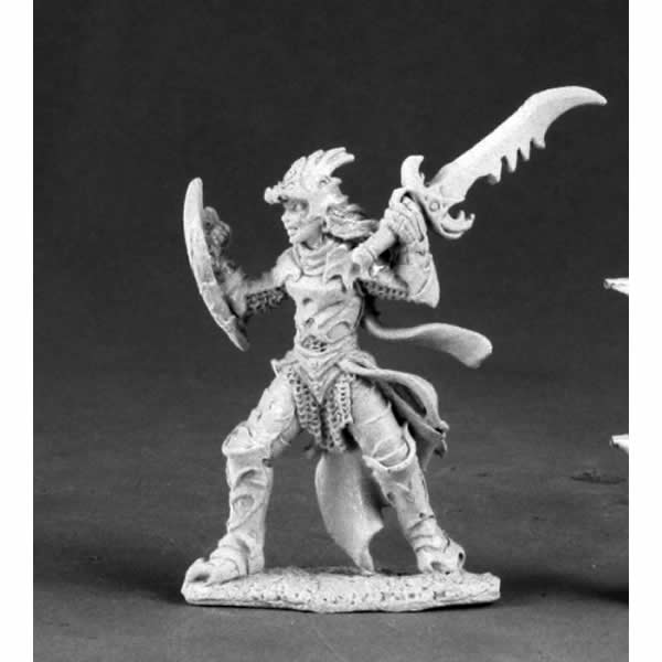 RPR03521 Naline Evil Female Knight Miniature 25mm Heroic Scale Main Image