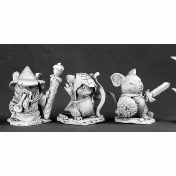 RPR03529 Mouslings Wizard Archer Warrior Miniature 25mm Heroic Scale Main Image