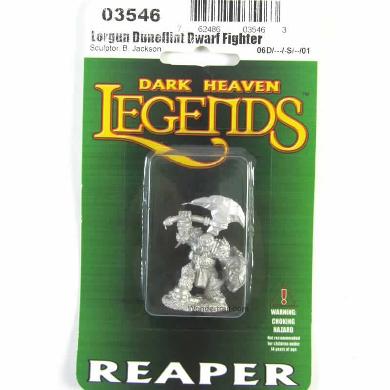 RPR03546 Lorgun Dunflint Dwarf Fighter Miniature 25mm Heroic Scale 2nd Image