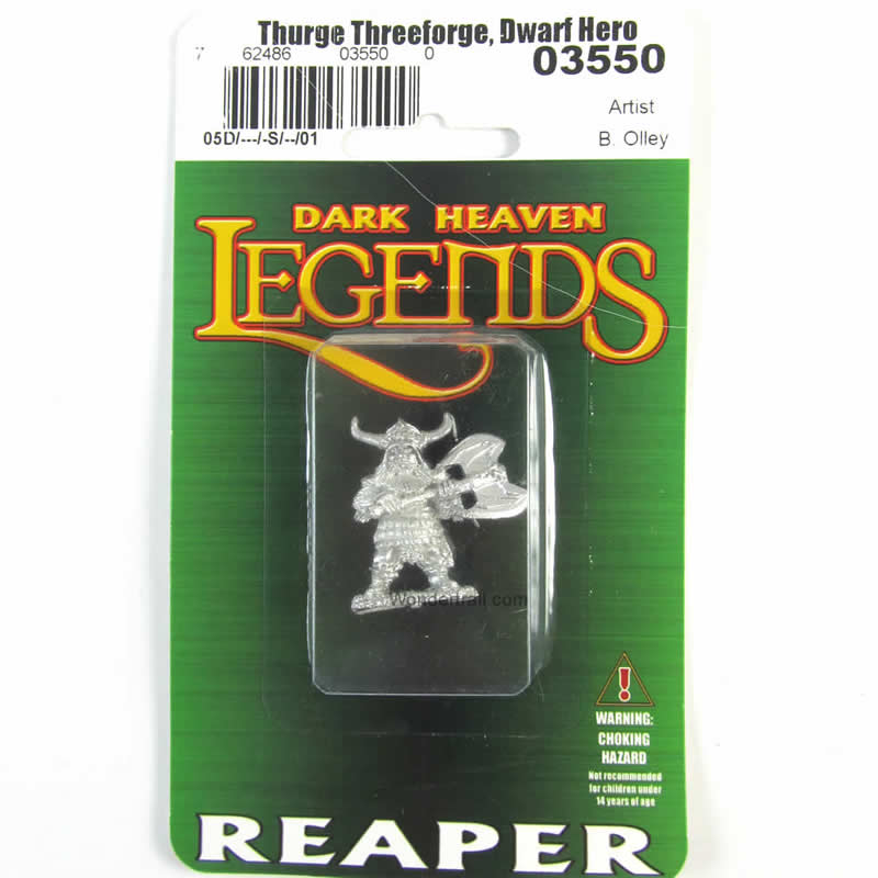 RPR03550 Thurge Threeforge Dwarf Hero Miniature 25mm Heroic Scale 2nd Image