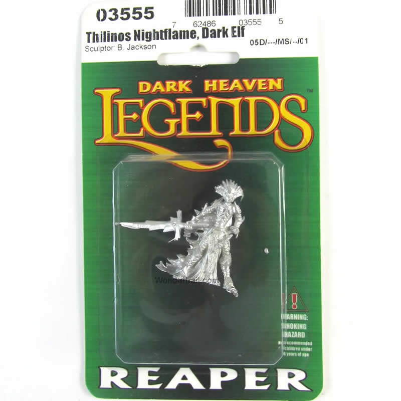 RPR03555 Thilinos Nightflame Dark Elf Miniature 25mm Heroic Scale 2nd Image