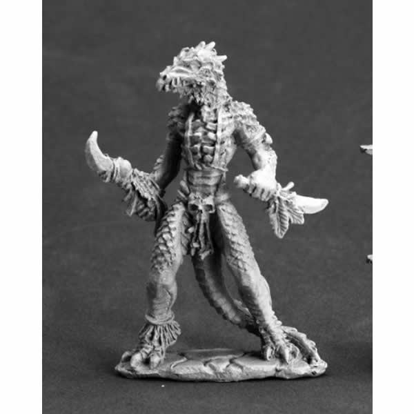 RPR03607 Lizardman Shaman Miniature 25mm Heroic Scale Dark Heaven Main Image