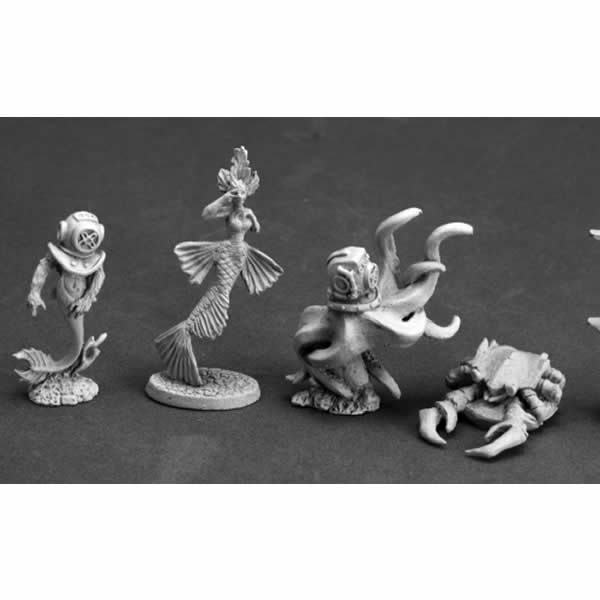 RPR03608 Aquatic Familiars 2 Miniature 25mm Heroic Scale Dark Heaven Main Image