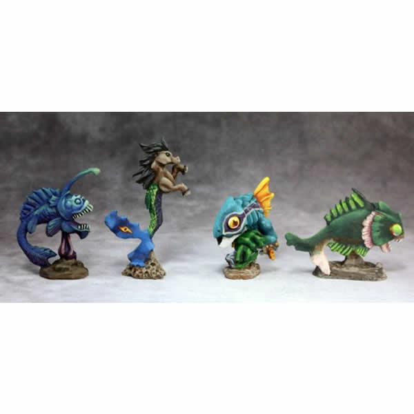 RPR03612 Aquatic Familiars 3 Miniature 25mm Heroic Scale Dark Heaven Main Image