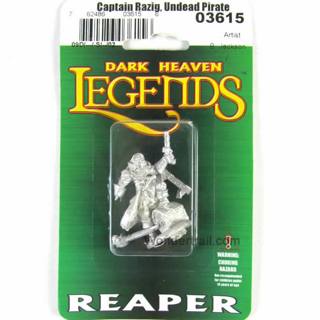 RPR03615 Captain Razig Undead Pirate Miniature 25mm Heroic Scale 2nd Image