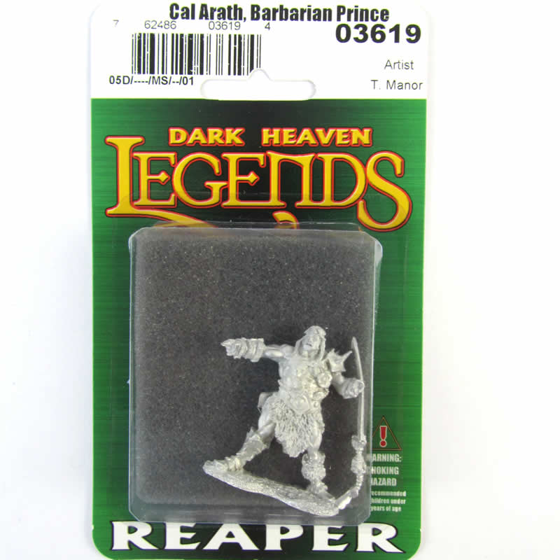 RPR03619 Cal Arath Barbarian Prince Miniature 25mm Heroic Scale 2nd Image
