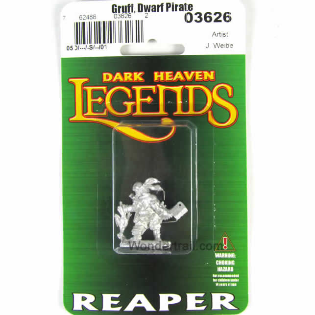 RPR03626 Gruff Grimecleaver Dwarf Pirate Cook Miniature 25mm Scale 2nd Image
