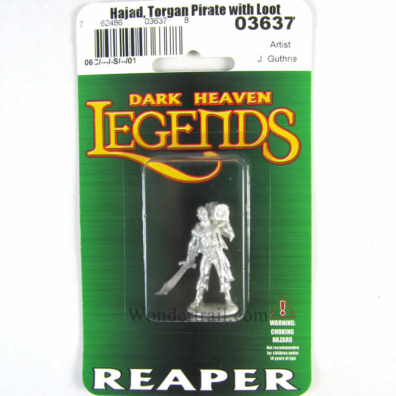 RPR03637 Hajad Torgan Pirate with Loot Miniature 25mm Heroic Scale 2nd Image