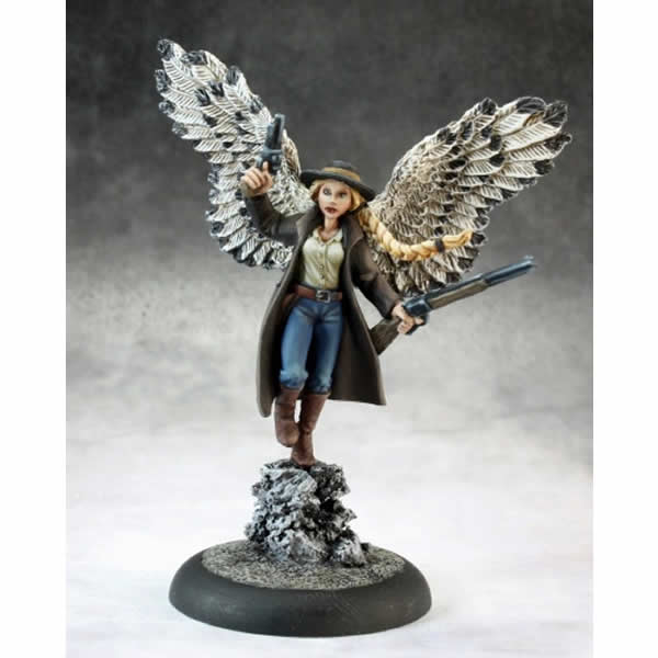 RPR03641 Winged Female Gunslinger Miniature 25mm Heroic Scale Main Image
