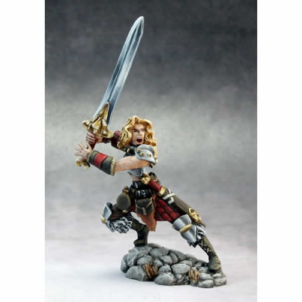 RPR03652 Deenah Female Barbarian Miniature 25mm Heroic Scale Main Image