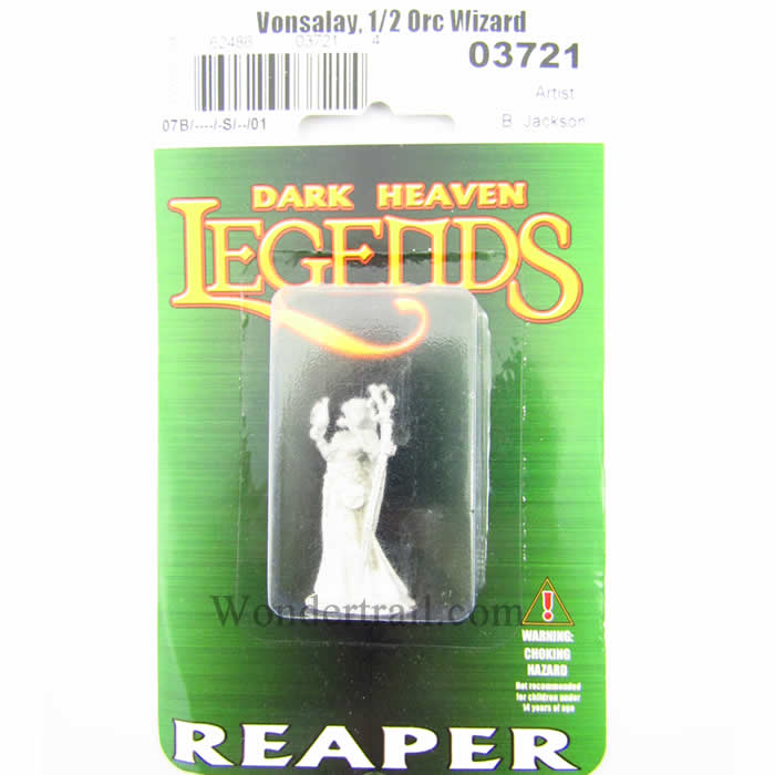 RPR03721 Vonsalay Half Orc Wizard Miniature 25mm Heroic Scale Dark 2nd Image