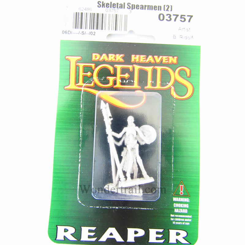 RPR03757 Skeleton Spearmen Set of 2 Miniatures 25mm Heroic Scale 2nd Image