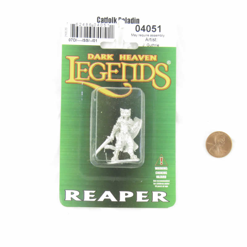 RPR04051 Catfolk Paladin Miniature 25mm Heroic Scale Figure Dark Heaven Legends 2nd Image