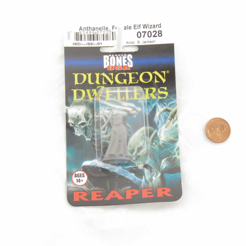 RPR07028B Elf Wizard Anthanelle Miniature 25mm Heroic Scale Figure Dungeon Dwellers 2nd Image