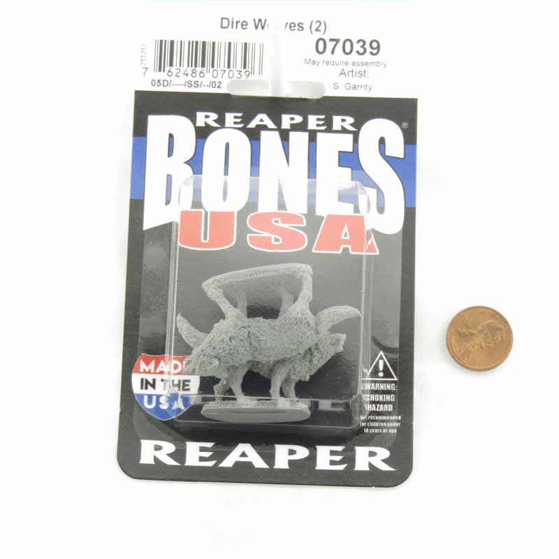 RPR07039 Dire Wolves Miniature 25mm Heroic Scale Figure Dungeon Dwellers 2nd Image