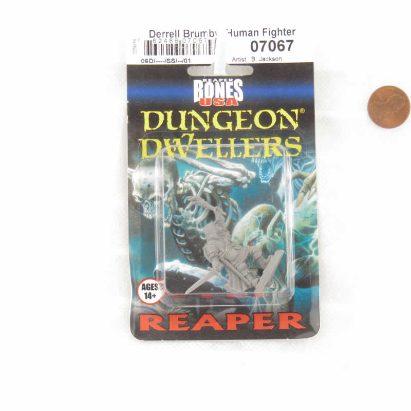 RPR07067 Derrell Brumby Human Fighter Miniature 25mm Heroic Scale Figure Dungeon Dwellers