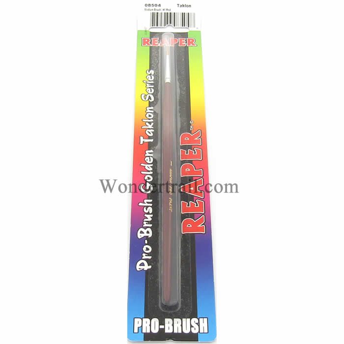 RPR08504 No. 1 Paint Brush Pro Brush Golden Taklon Series Reaper Miniatures 2nd Image