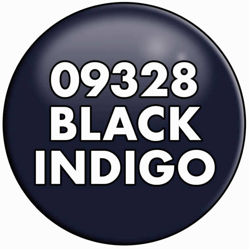 RPR09328 Black Indigo Acrylic Reaper Master Series Hobby Paint .5oz Dropper Bottle Reaper Miniatures 2nd Image