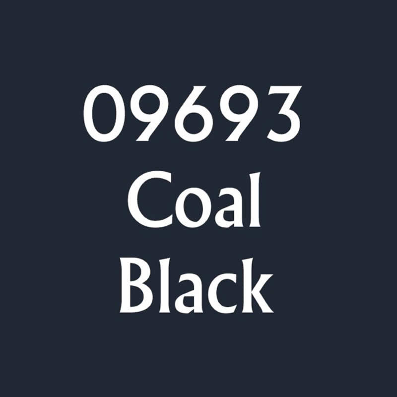 RPR09693 Coal Black Acrylic Master Series Hobby Paint .5oz Dropper Bottle 2nd Image