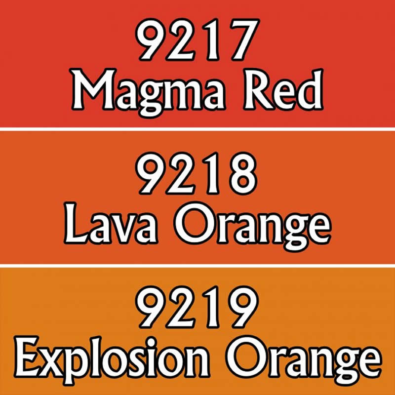 RPR09773 Lava Colors Triad (09217-09219) Acrylic Hobby Paint Reaper 2nd Image