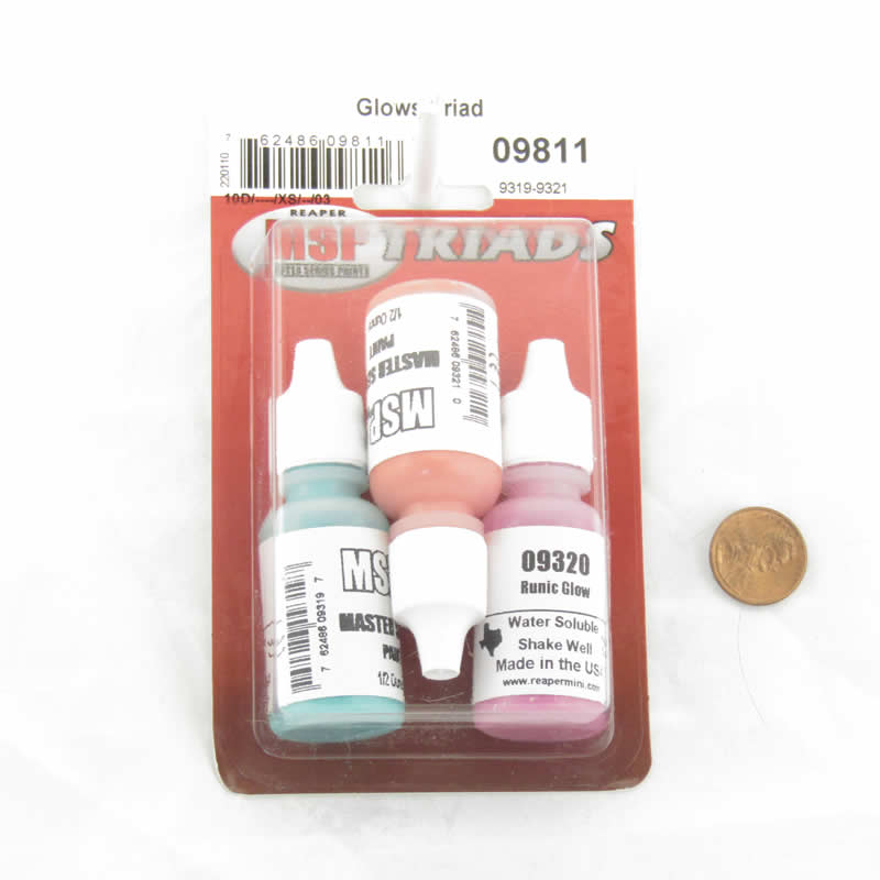 RPR09811 Glows Triad Acrylic Reaper Master Series Hobby Paint Dropper Bottles Main Image