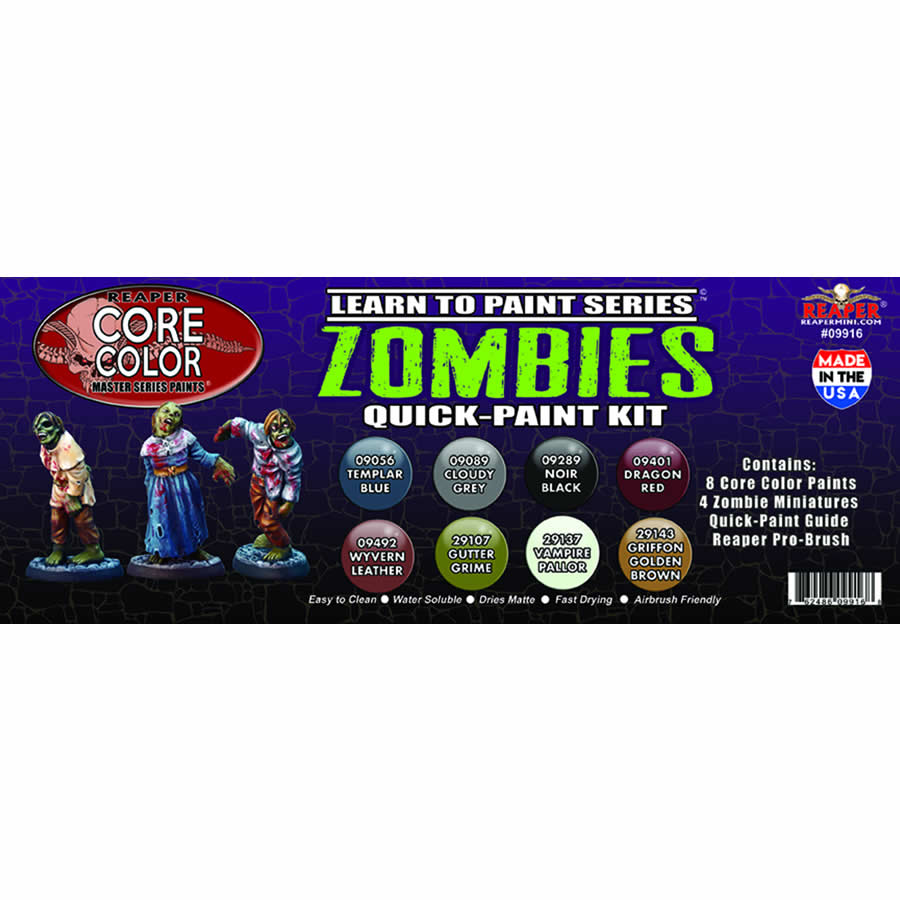 RPR09916 Zombies Learn to Paint Quick Paint Kit Acrylic Master Series Hobby Paint 3rd Image
