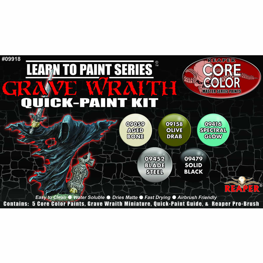 RPR09918 Grave Wraith Learn to Paint Quick Paint Kit Acrylic Master Series Hobby Paint