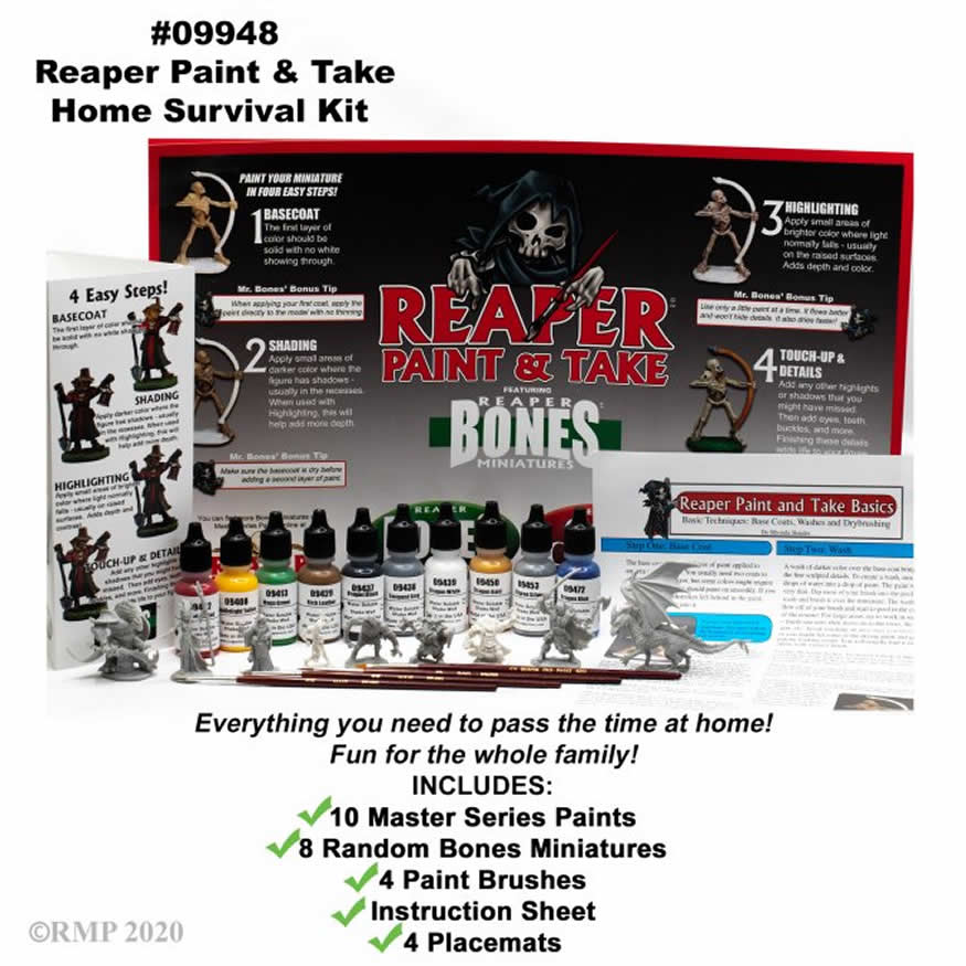 RPR09948 Reaper Paint And Take Home Survival Kit Reaper Miniatures 2nd Image
