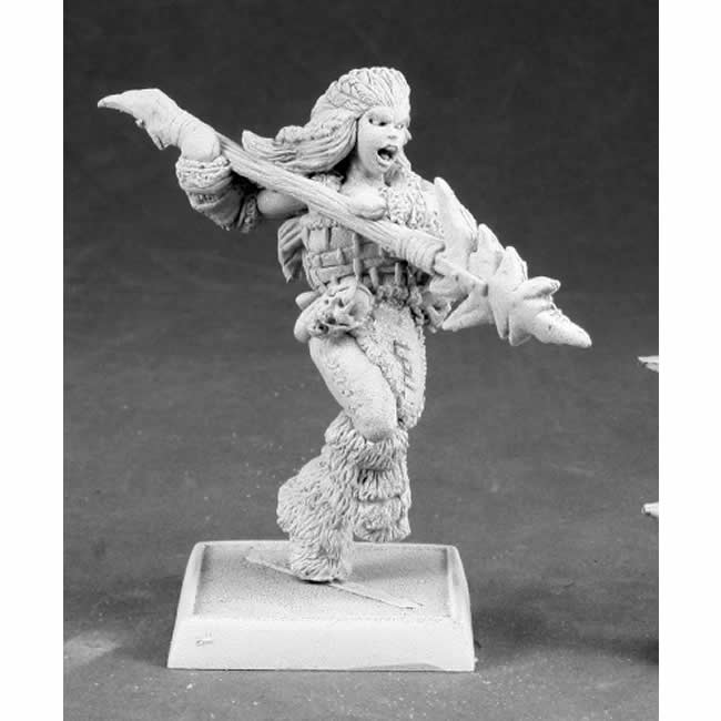 RPR14600 Kaya the Reaper Female Barbarian Sergeant Miniature 3rd Image
