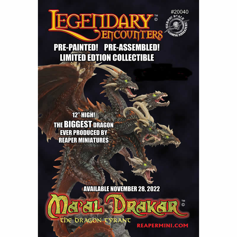 RPR20040 Maal Drakar Premium Pre-painted Miniature Reaper Miniature 2nd Image