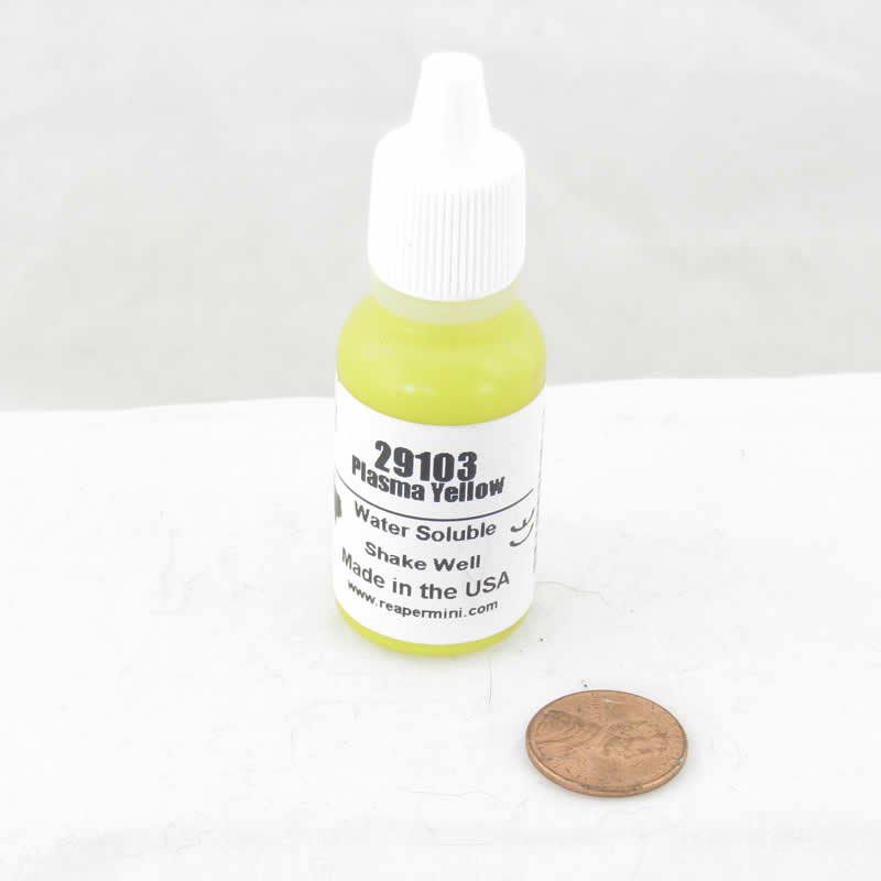 Plasma Yellow Acrylic Reaper Master Series Hobby Paint .5oz Dropper Bottle Reaper Miniatures