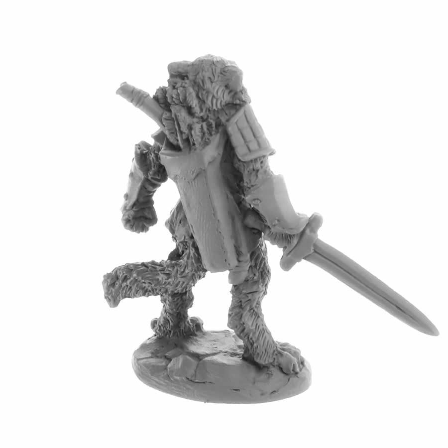 RPR30058 Catfolk Fighter Mal Miniature Figure 25mm Heroic Scale Reaper Bones USA 3rd Image