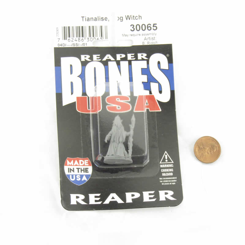 RPR30065 Tianalise Bog Witch Miniature Figure 25mm Heroic Scale Reaper Bones USA 2nd Image