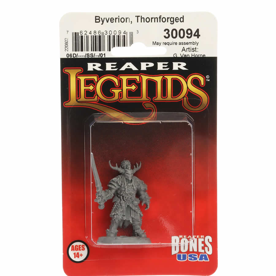 RPR30094 Byverion Thornforged Miniature Figure 25mm Heroic Scale Reaper Bones USA