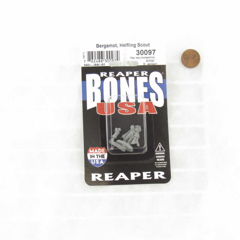 RPR30097 Bergamot Halfling Scout Miniature Figure 25mm Heroic Scale Reaper Bones USA