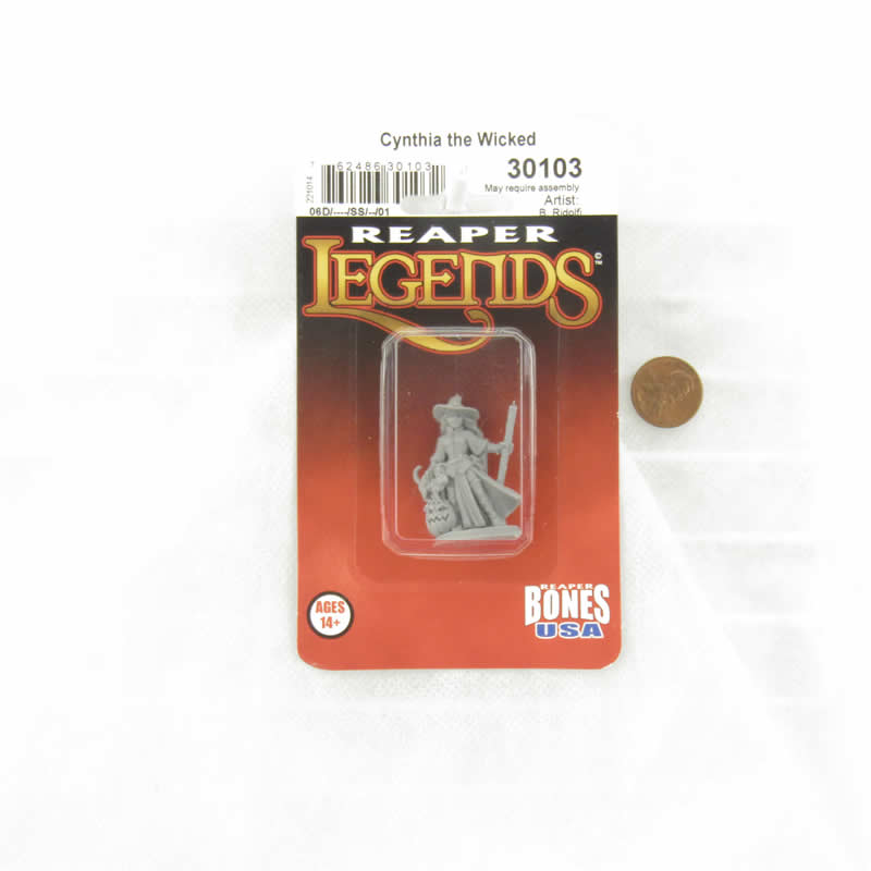 RPR30103 Cynthia The Wicked Miniature Figure 25mm Heroic Scale Reaper Bones USA