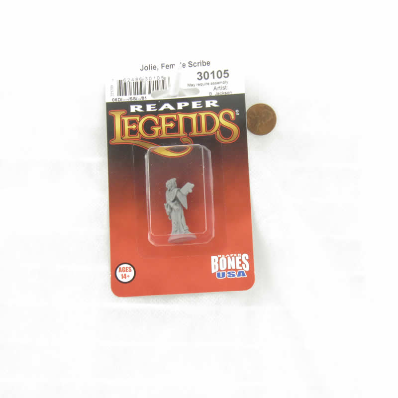 RPR30105 Jolie Adventuring Scribe Miniature Figure 25mm Heroic Scale Reaper Bones US