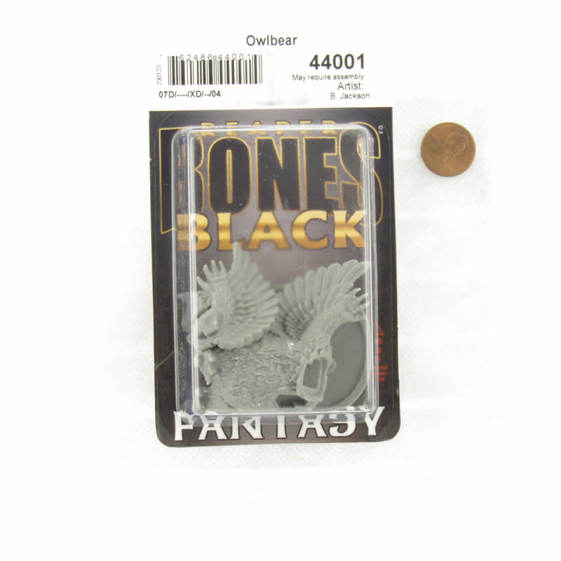 RPR44001 Owlbear Miniature 25mm Heroic Scale Reaper Bones Black