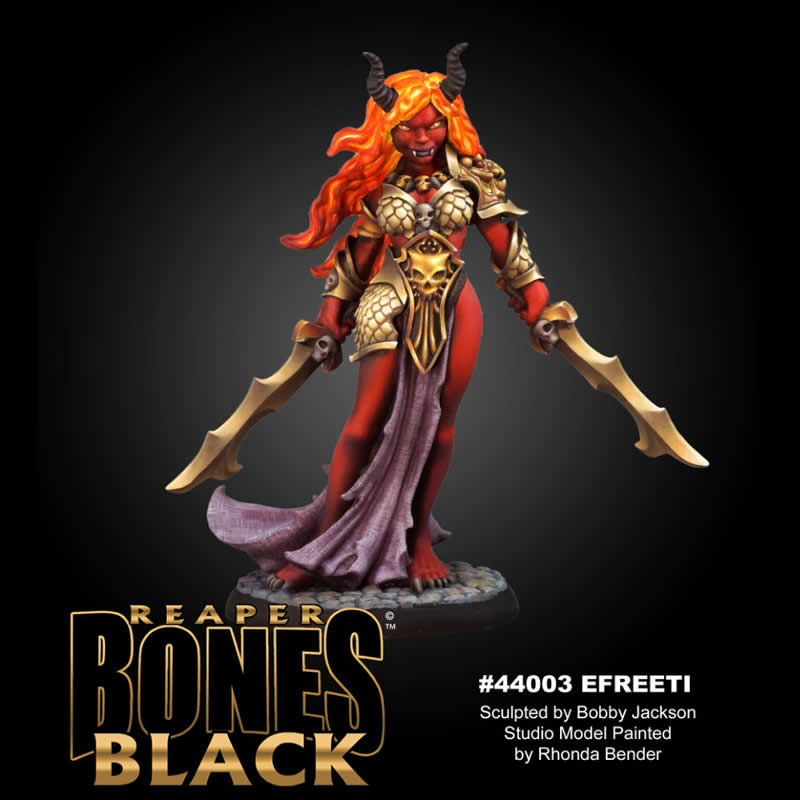 RPR44003 Ziba Female Efreeti Miniature 25mm Heroic Scale Reaper Bones Black 3rd Image