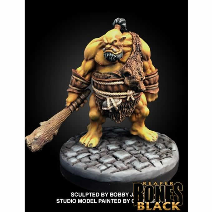 RPR44006 Garghuk Ogre Chieftain Miniature 25mm Heroic Scale Bones Black Main Image