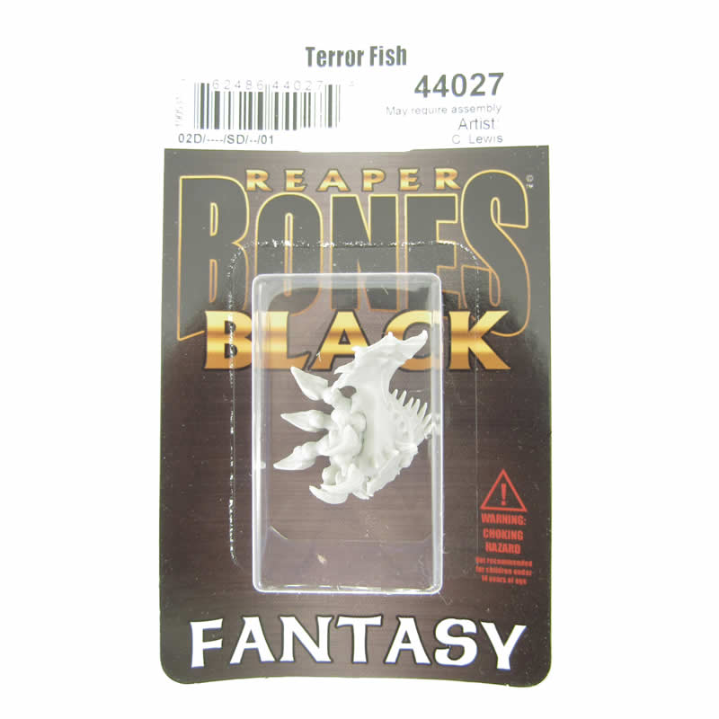RPR44027 Terror Fish Monster Miniature 25mm Heroic Scale Bones Black 2nd Image