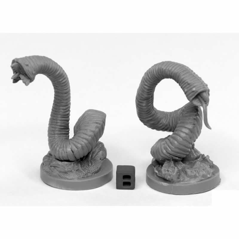 RPR44031 Giant Leeches Miniature 25mm Heroic Scale Bones Black Main Image