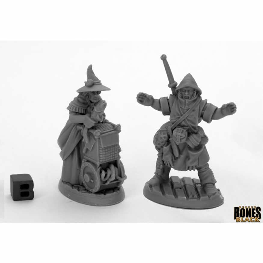 RPR44035 Dreadmere Townsfolk Fishmongers Miniature 25mm Heroic Scale Main Image