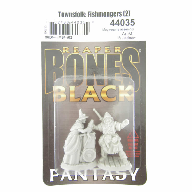 RPR44035 Dreadmere Townsfolk Fishmongers Miniature 25mm Heroic Scale 2nd Image