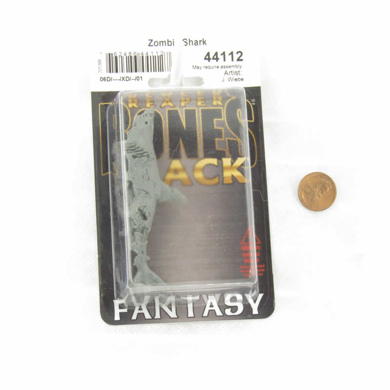 RPR44112 Zombie Shark Miniature 25mm Heroic Scale Figure Bones Black