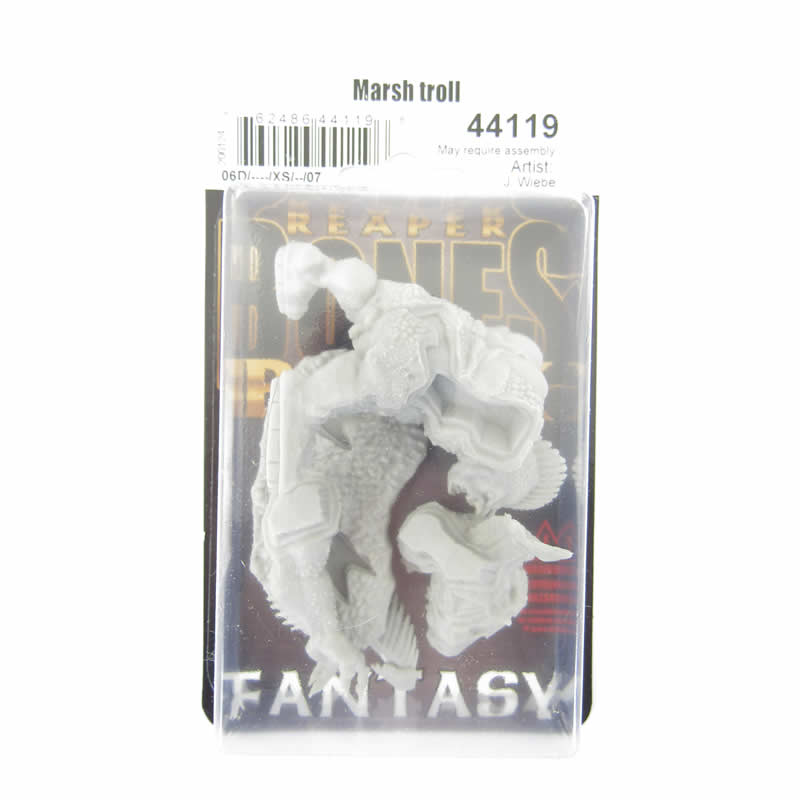RPR44119 Marsh Troll Miniature 25mm Heroic Scale Figure Bones Black 2nd Image