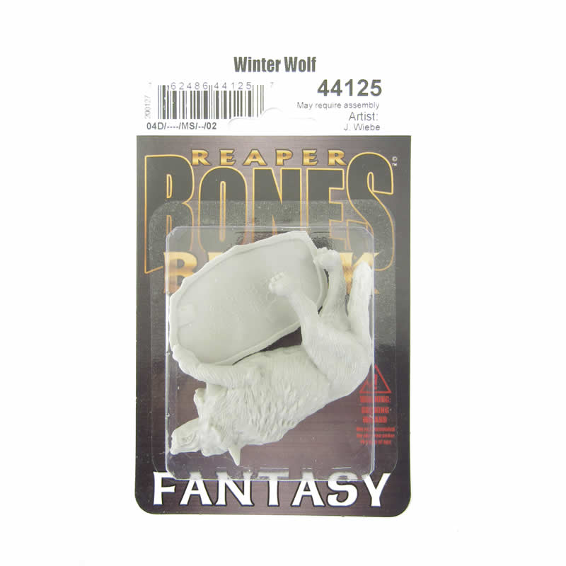 RPR44125 Winter Wolf Miniature 25mm Heroic Scale Figure Bones Black 2nd Image