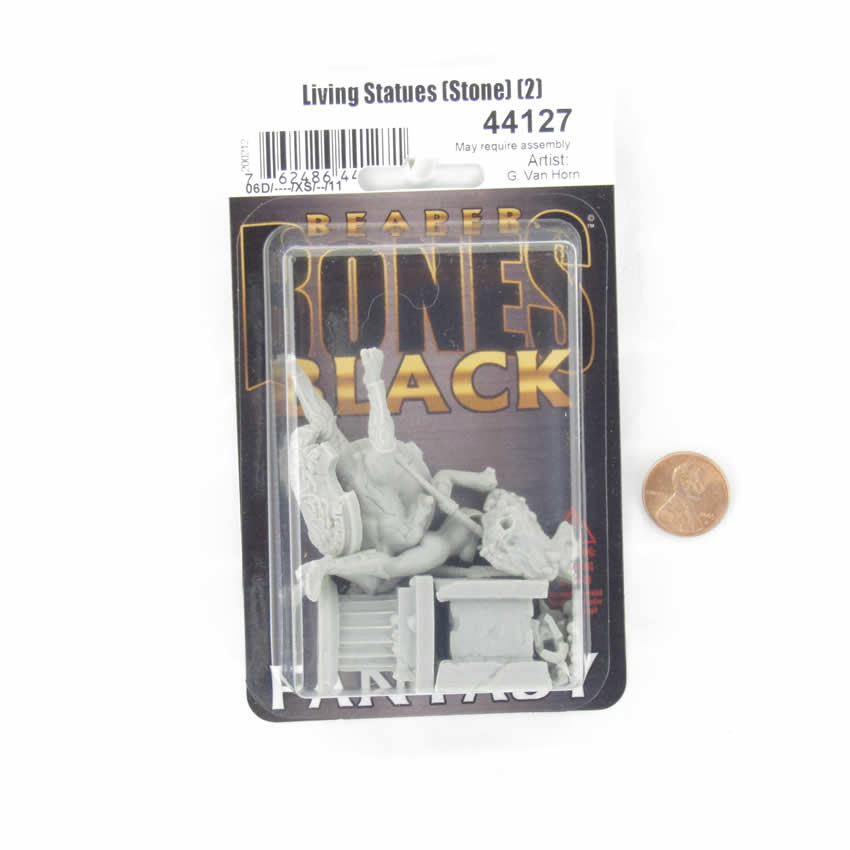 RPR44127 Amazon And Spartan Living Statues Miniature 25mm Heroic Scale Figure Bones Black 2nd Image